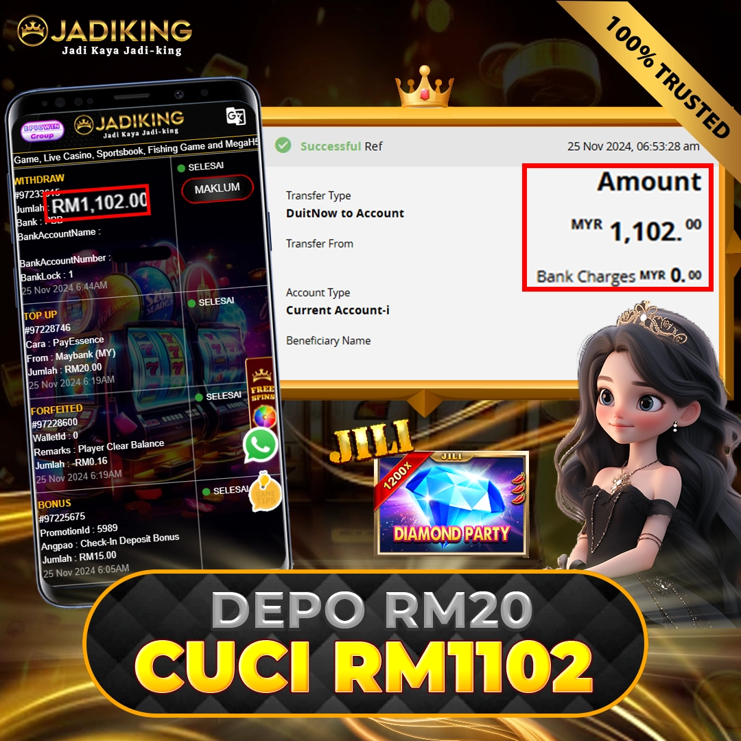 jili diamond party win RM1,102